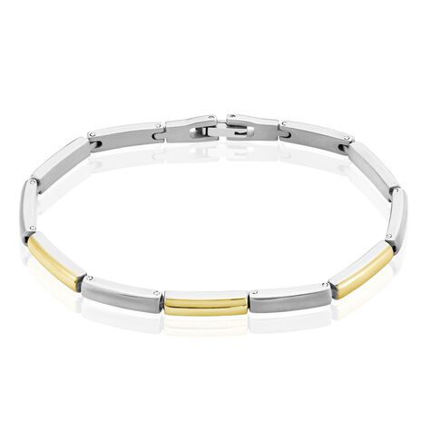 Damen Armband Titan Bicolor Silber/Roségold Ohne Stein Rechteckig Ember 4,00mm  - Armbänder mit Anhänger Damen | OROVIVO