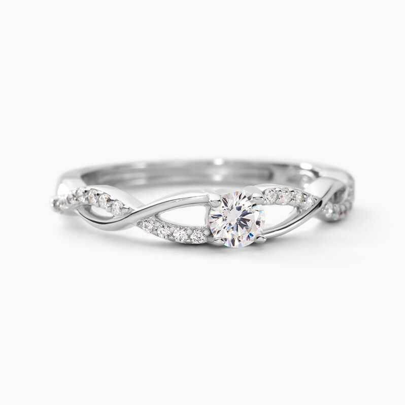 Bague Phoebus Argent Blanc Oxyde De Zirconium - Spannringe Damen | OROVIVO