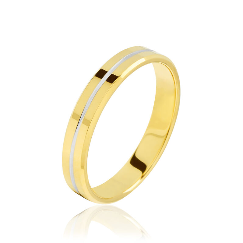 Alliance Liseret Ruban Plat Or Bicolore - Spannringe Unisex | OROVIVO