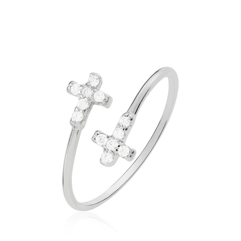 Bague Fiona Argent Rhodié  - Spannringe Damen | OROVIVO