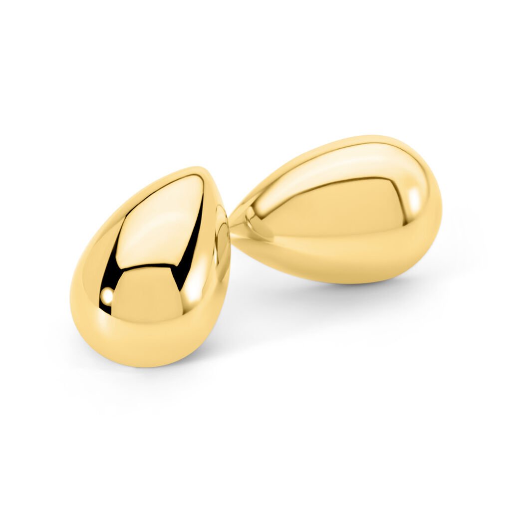 ABBIE Damen Ohrringe Lang Edelstahl vergoldet Tropfen