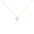 Herz Chic Damen Collier Gold 375 (9 Karat) Diamant Weiß 0,03 ct Herz