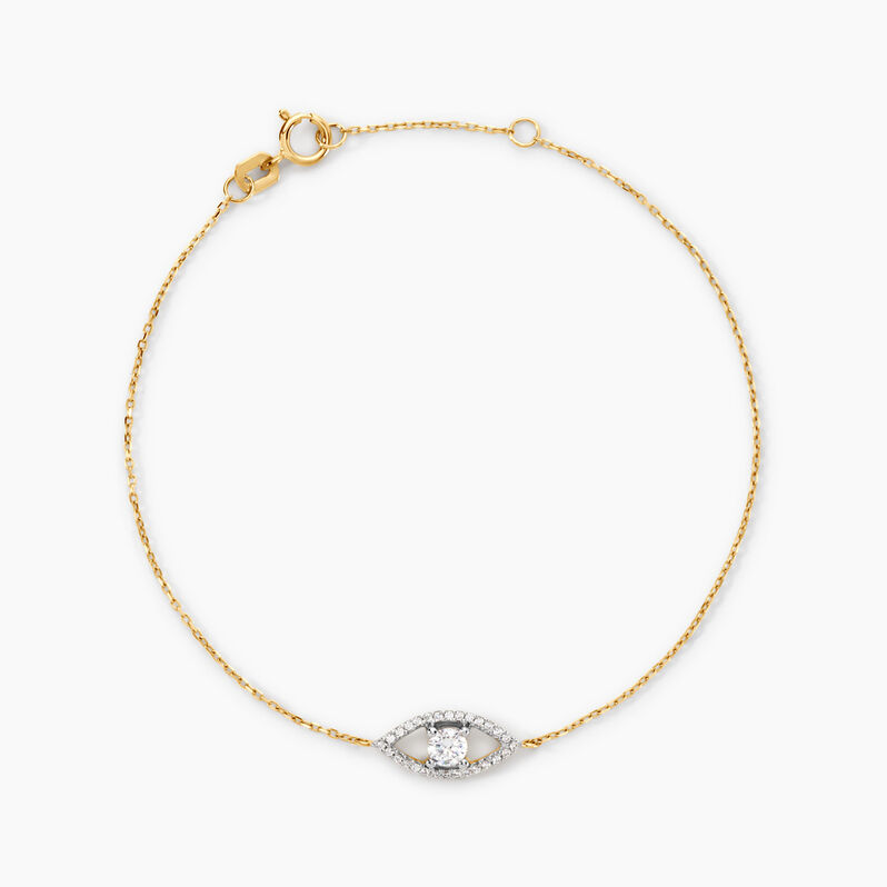 Bracelet Desiderio Or Jaune Oxyde De Zirconium - Spannringe Damen | OROVIVO