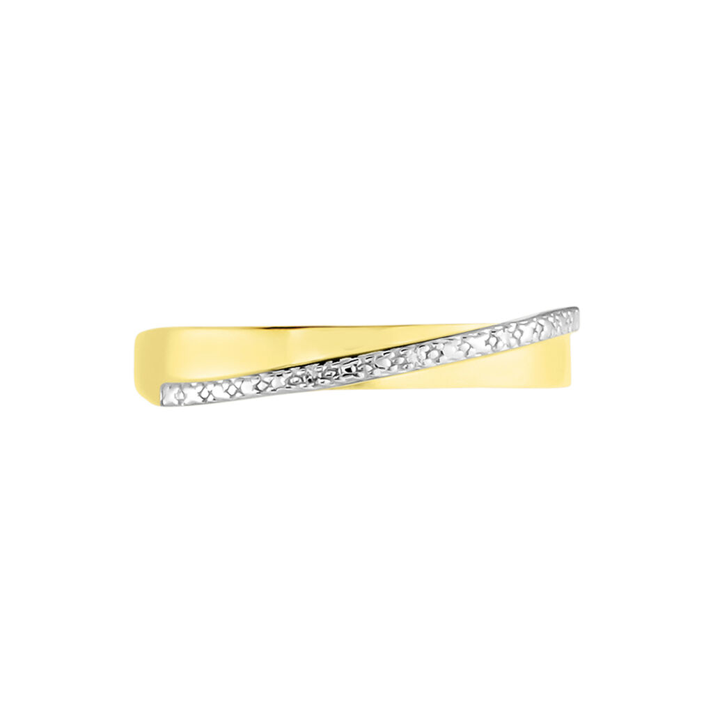 TIMIRA Damen Ring Gold 375 (9 Karat) Diamant Wei&szlig; 0,01 ct