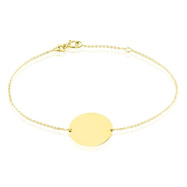 Liv Gravur Damen Armband Gold 375 (9 Karat) Kreis B 0,2 mm