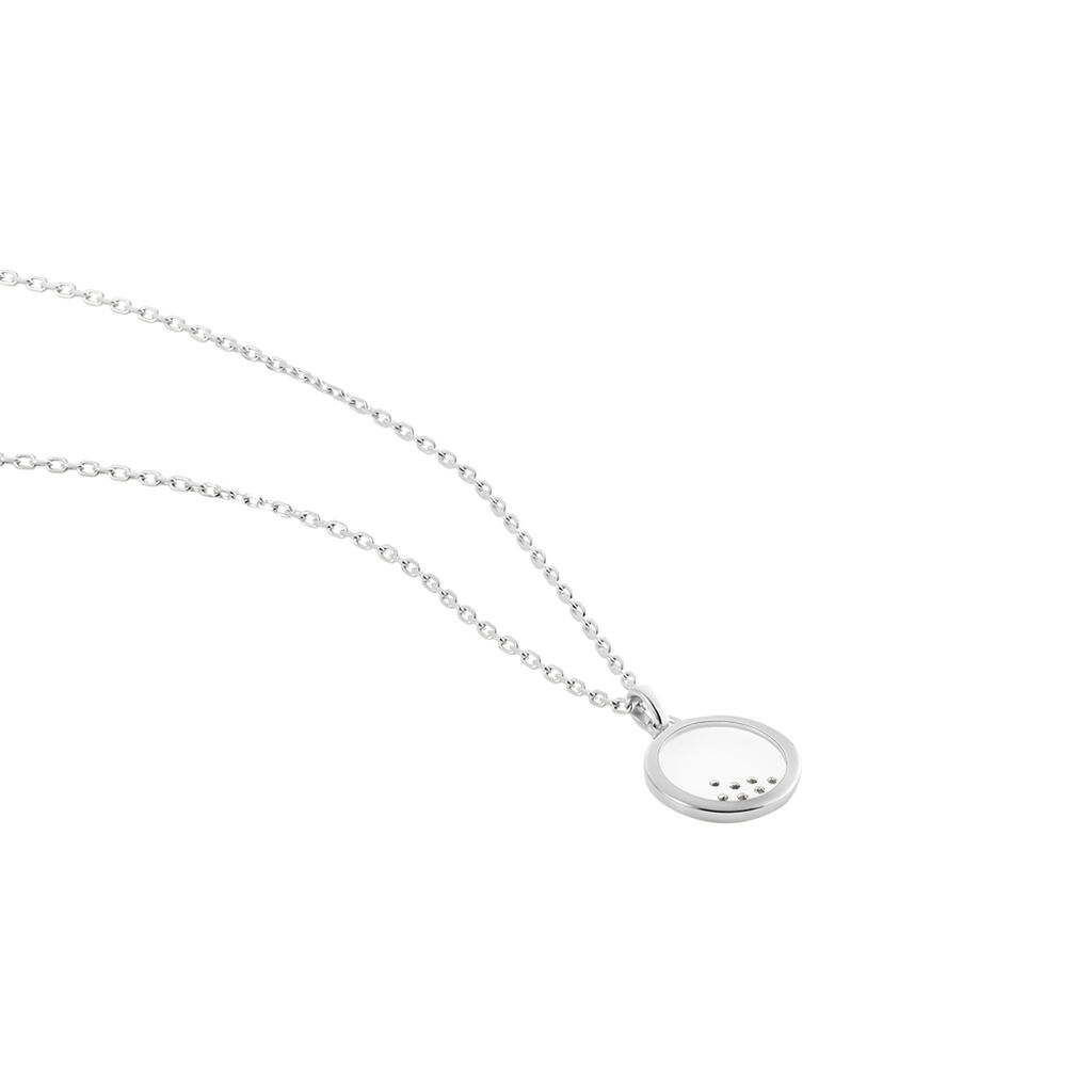Damen Collier Silber 925 Diamant 0,02ct Kreis Golana - Halsketten Damen | OROVIVO