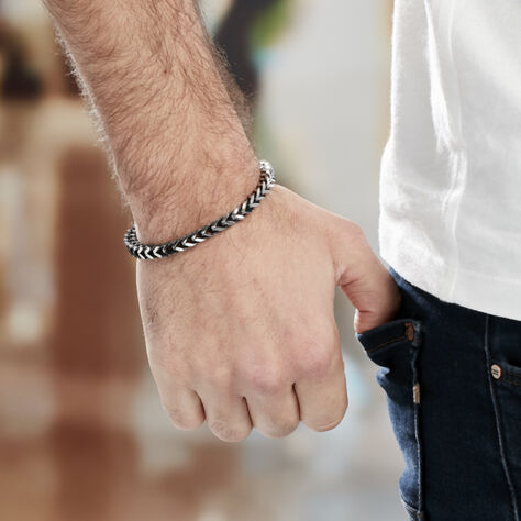 Herrenarmband Fuchsschwanzkette Edelstahl - Armketten Herren | OROVIVO