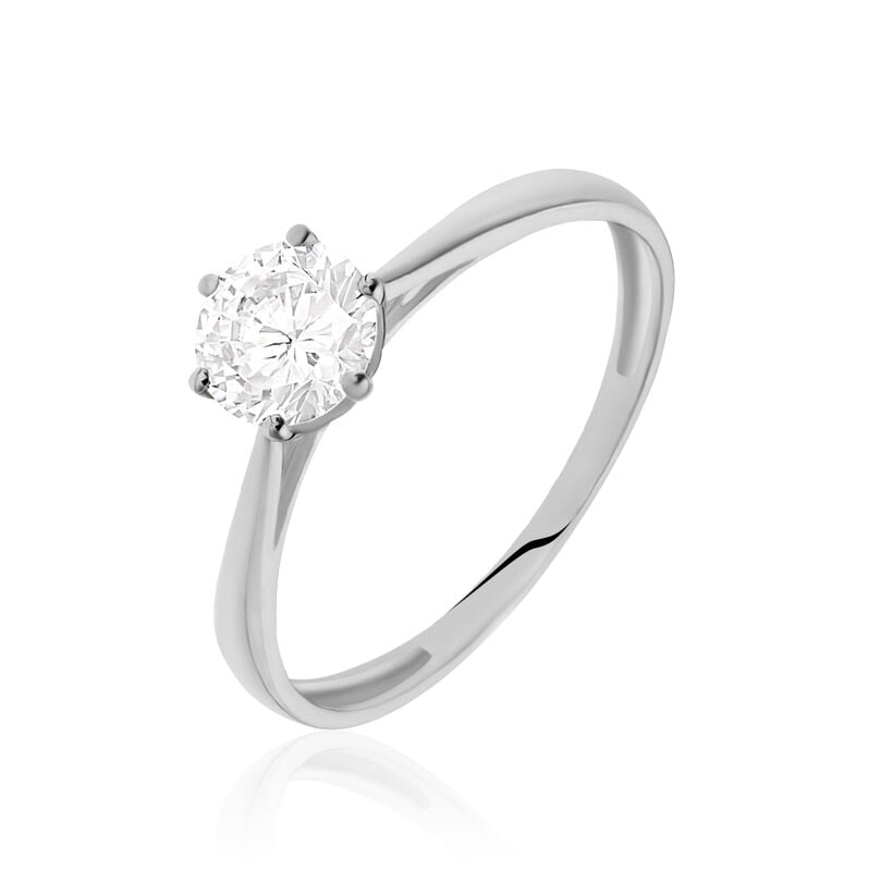 KRAPPE 6 Damen Ring Wei&szlig;gold 375 (9 Karat) Zirkonia Wei&szlig; 1,480 ct - Verlobungsringe Damen | OROVIVO