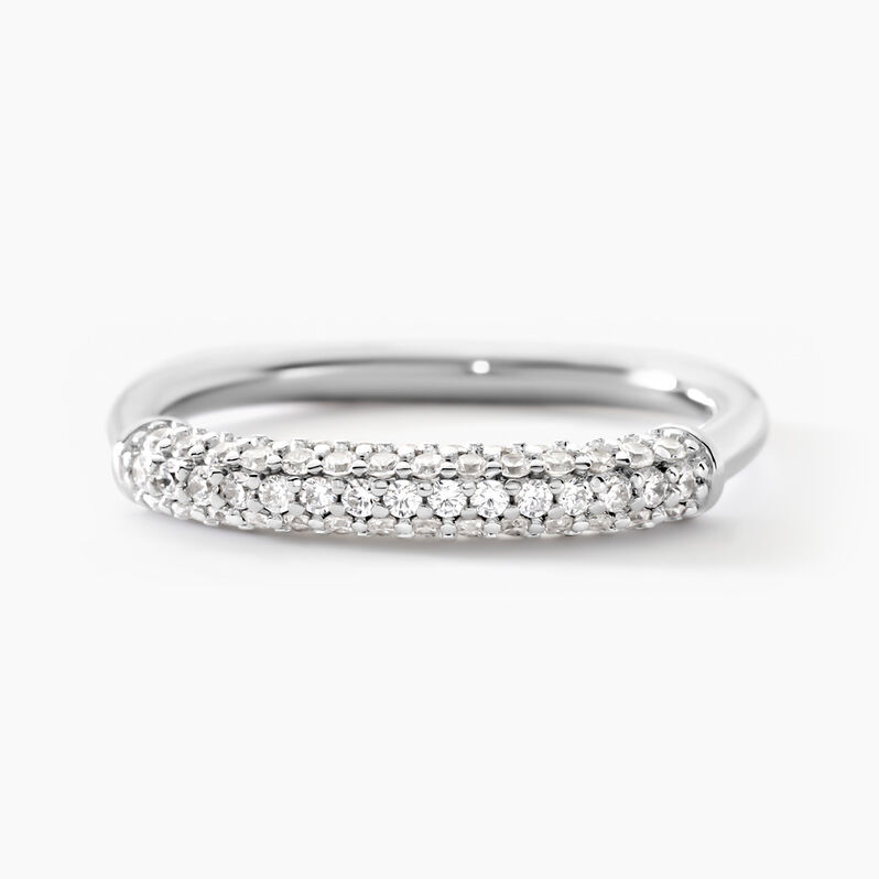 Bague Urban Call Argent Weiss Oxyde De Zirconium - Spannringe Damen | OROVIVO