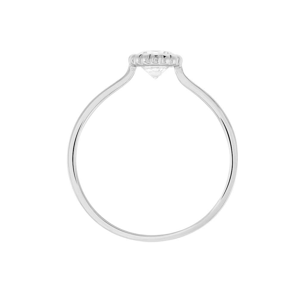 Bague Or Weiss Kadidia Solitaire Oxyde C - Spannringe Damen | OROVIVO