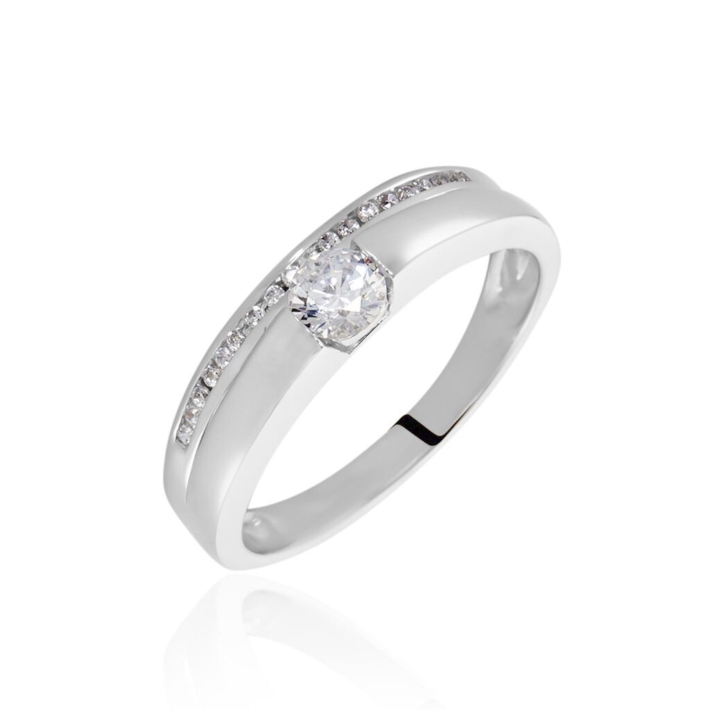 Damen Ring Silber 925 Zirkonia Breite 4mm Elleana - Verlobungsringe Damen | OROVIVO