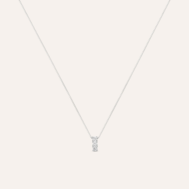 Collana Trilogy Silver Elegance Argento Rodiato Cubic Zirconia - Spannringe Damen | OROVIVO