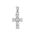 Damen Anhänger Silber Silber 925 Zirkonia Weiß Religiöses Kreuz B 9,3 mm
