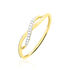 SMINA Damen Ring Gold 375 (9 Karat) Diamant Weiß 0,02 ct Welle
