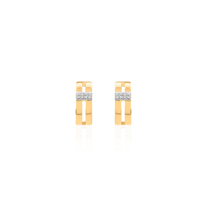 MINELLE Damen Ohrstecker Gold 375 (9 Karat) Diamant Wei&szlig; 0,01 ct - Ohrstecker Damen | OROVIVO