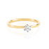 Sonate Damen Ring Gold 585 (14 Karat) Synthetischer Diamant Wei&szlig; 0,21 ct