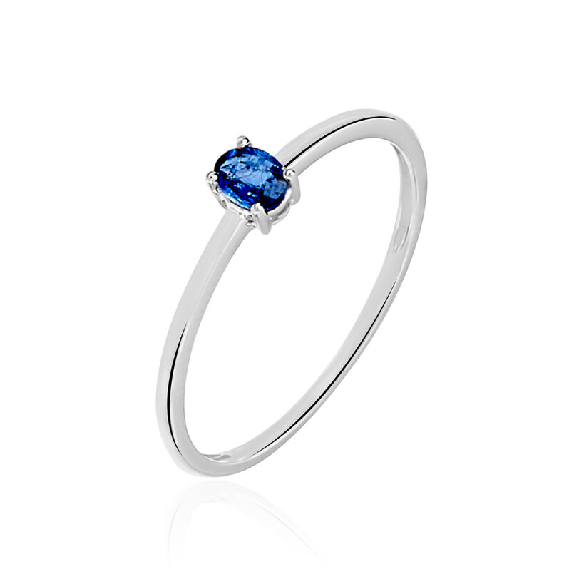 Solitaire Or Weiss Dota Saphir Ovale - Spannringe Damen | OROVIVO