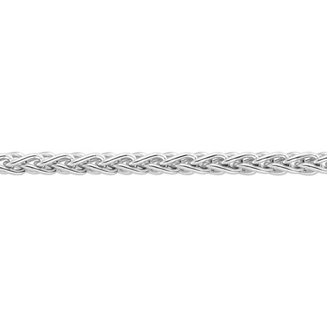Unisex Zopfkette Silber 925 rhodiniert - Halsketten Unisex | OROVIVO
