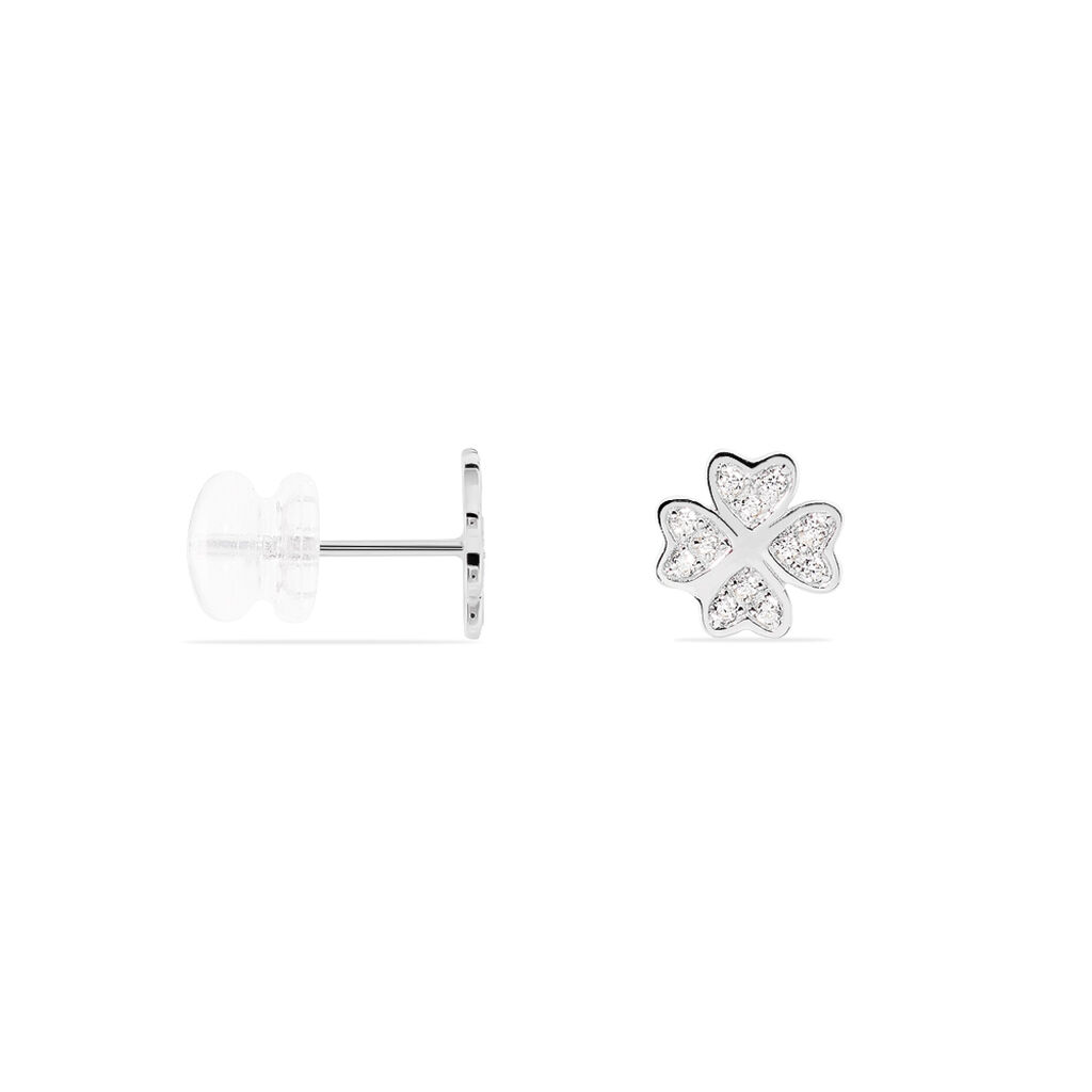 Boucles D'oreilles Lilie Or Weiss - Spannringe Damen | OROVIVO