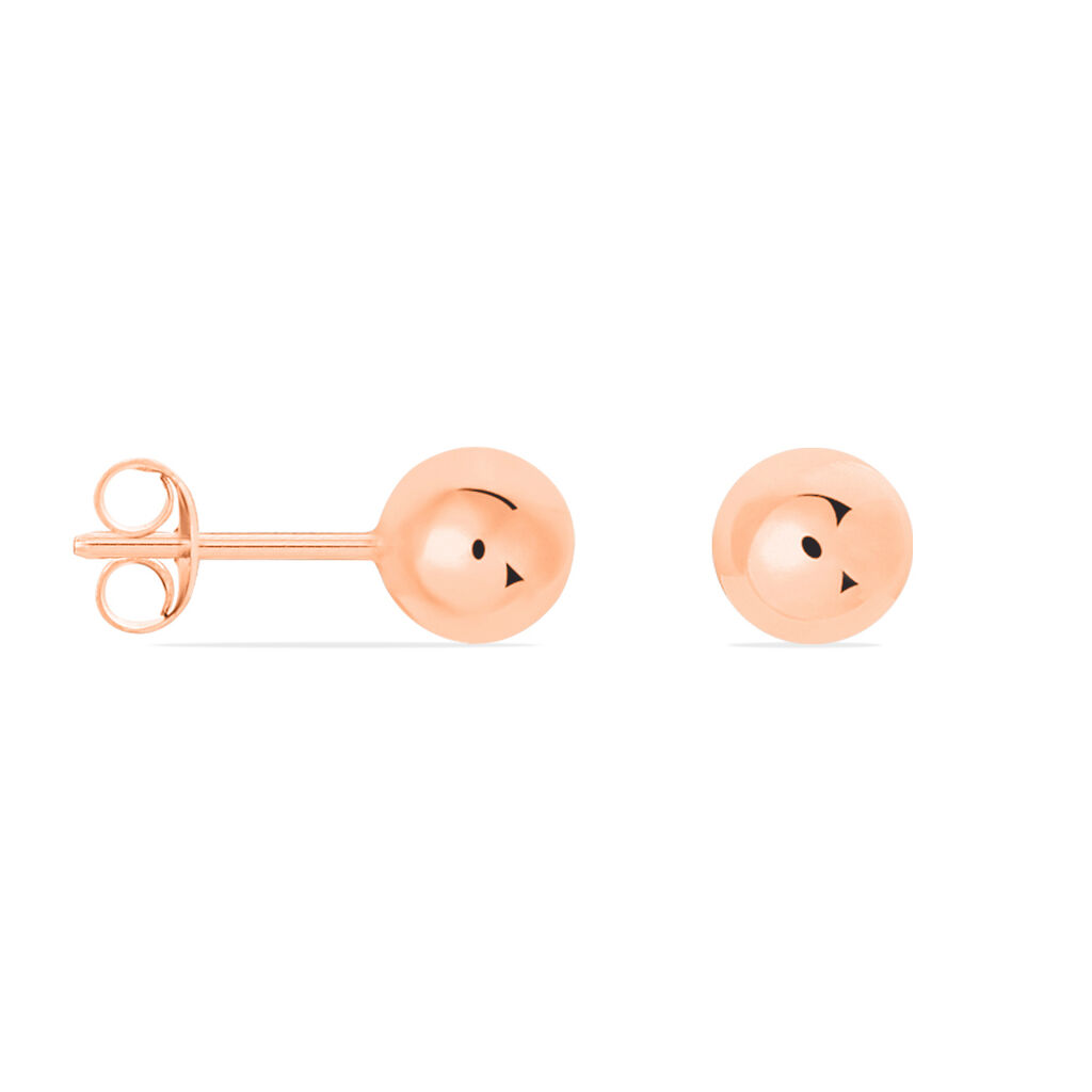 Damen Ohrstecker Silber 925 Rosé Vergoldet 6mm - Ohrstecker Damen | OROVIVO