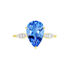 EVITTA Damen Ring Silber vergoldet 925 Andere Steine Blau 3,65 ct