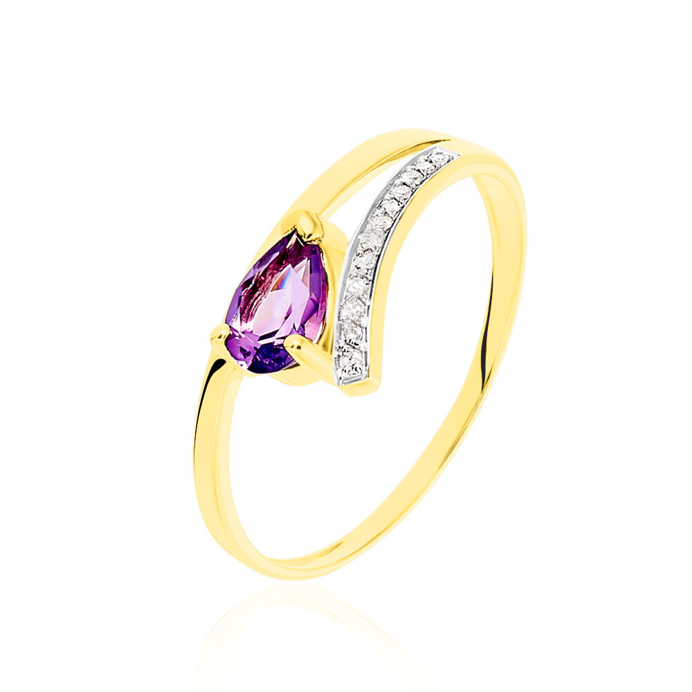 Neu RING mit ZIRKONIA STEIN flieder/lila GRÖßENVERSTELLBAR  DAMENRING 