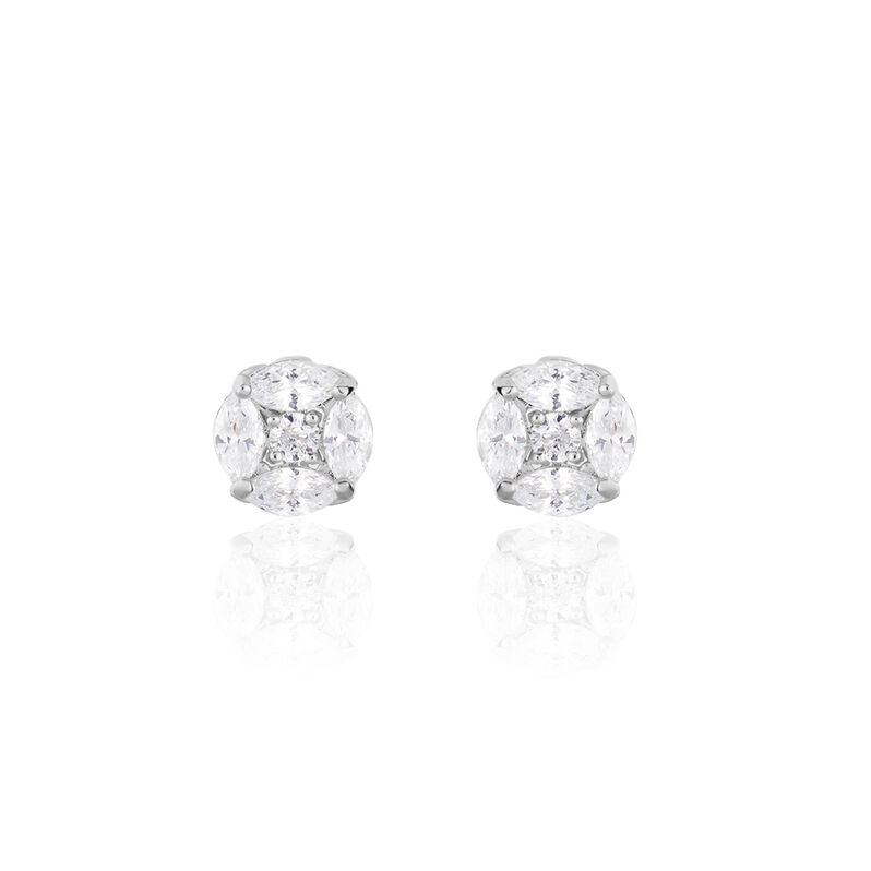Damen Ohrstecker Silber 925 Zirkonia Wow  - Ohrstecker Damen | OROVIVO