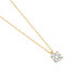 PETALI Damen Collier Gold 585 (14 Karat) Diamant Weiß 0,120 ct Kreis