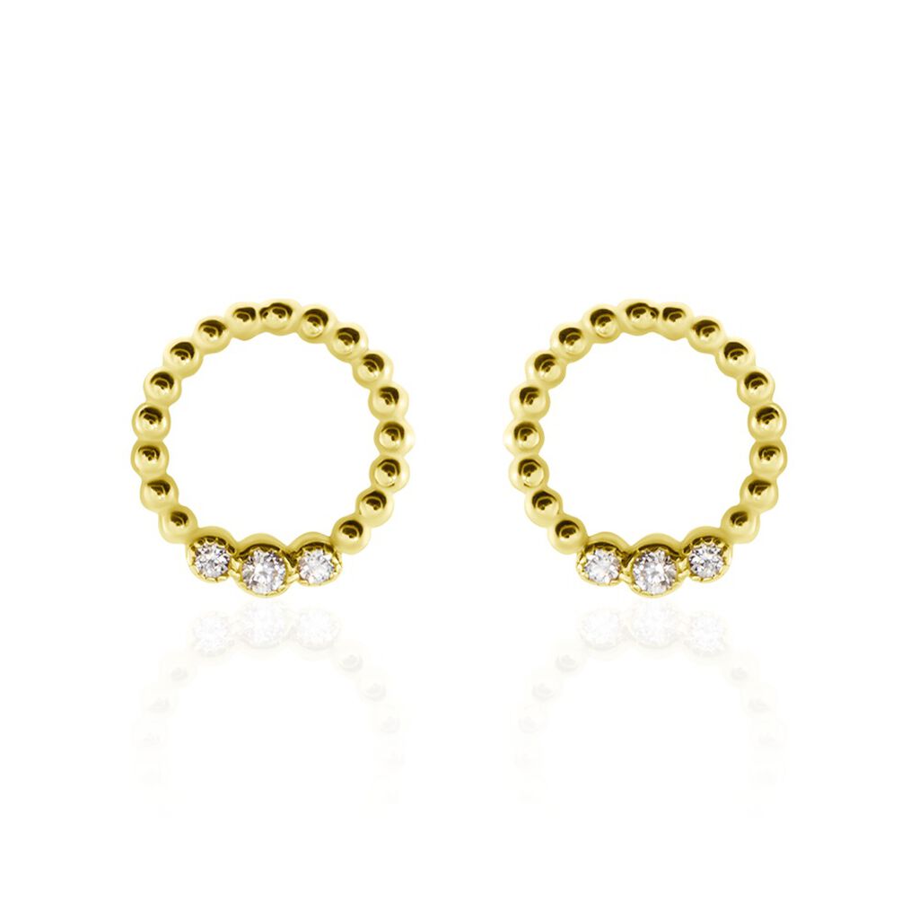 Damen Ohrstecker Gold 375 Zirkonia Bree  - Ohrstecker Damen | OROVIVO