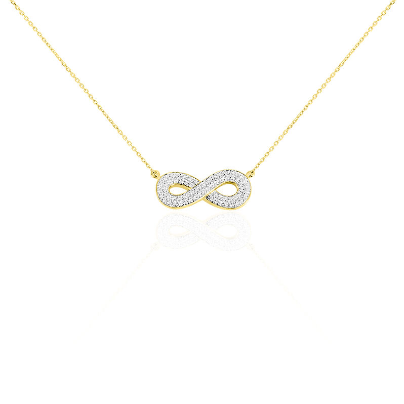 Collier Or Jaune Mariquita Infini Oxydes De Zirconium - Spannringe Damen | OROVIVO