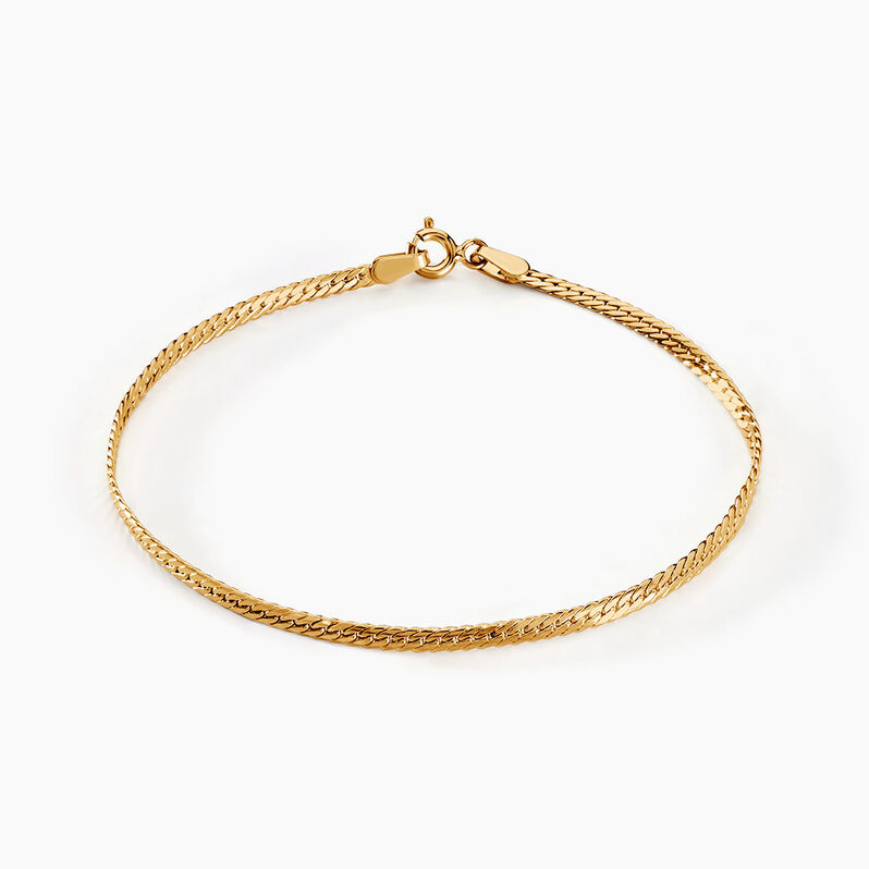 Bracelet Or Jaune Izel Maille Anglaise - Spannringe Damen | OROVIVO