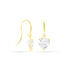 HERZ Damen Ohrringe Lang Gold 375 (9 Karat) Zirkonia Wei&szlig; 2,75 ct Herz