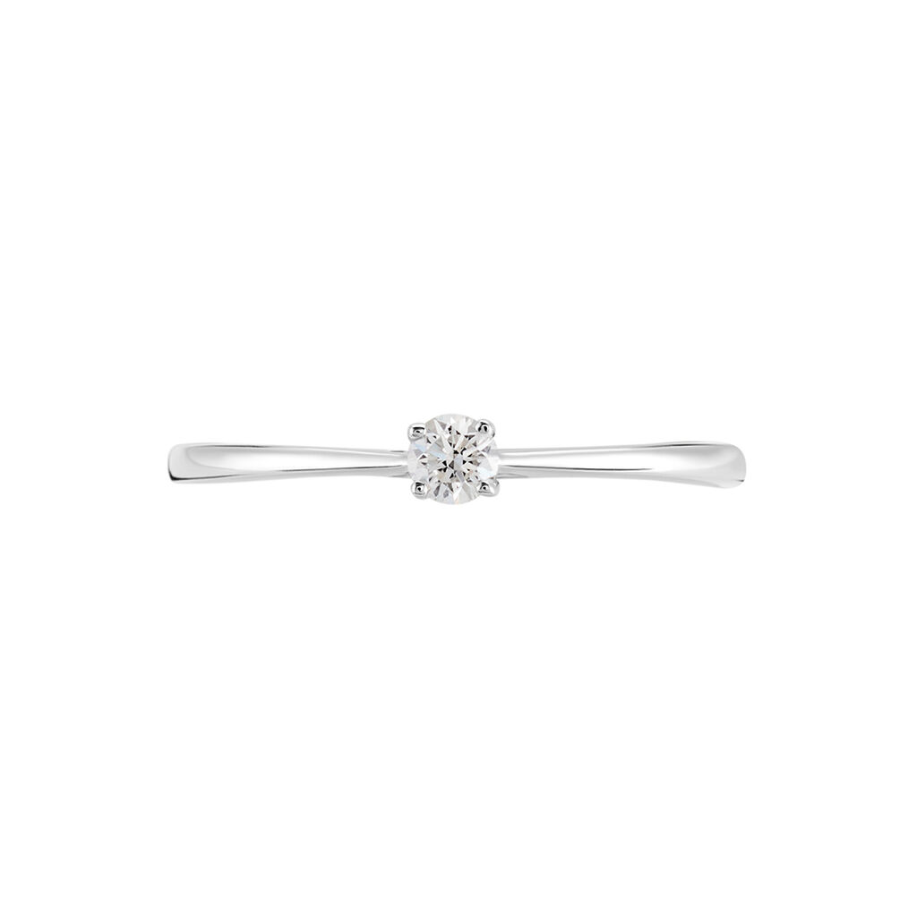 Damen Ring Weißgold 585 Diamant 0,11ct Victoria  - Solitärringe Damen | OROVIVO