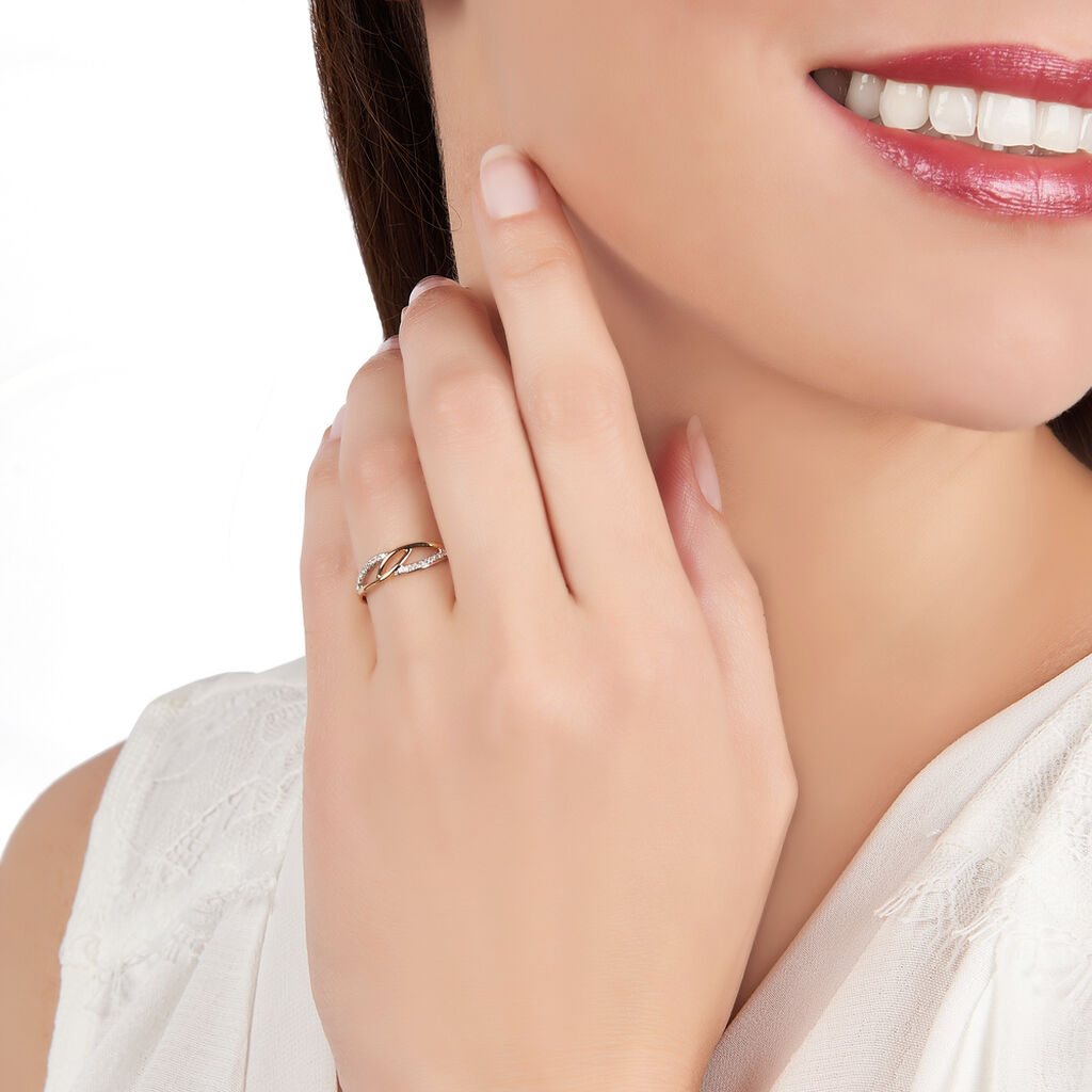 Bague Balentina Or Jaune Diamant - Spannringe Damen | OROVIVO