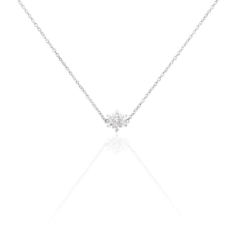 Collier Cyriac Argent Blanc Oxyde De Zirconium - Spannringe Damen | OROVIVO