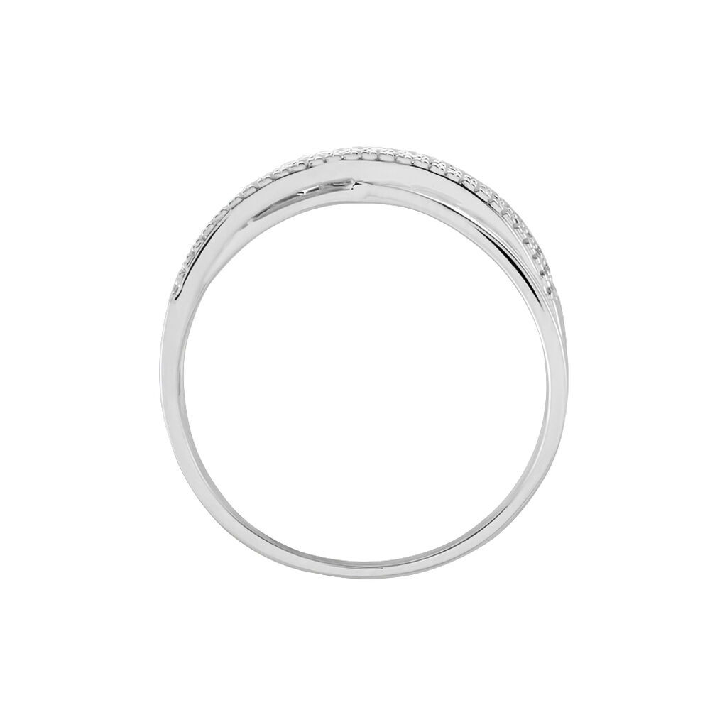 Damen Ring Weißgold 375 Diamant 0,13ct Julianne 3  - Ringe mit Stein Damen | OROVIVO