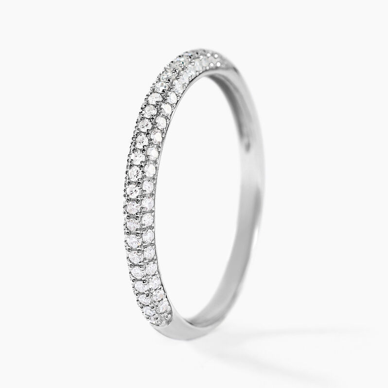 Alliance Joshua Or Weiss Diamant - Spannringe Damen | OROVIVO