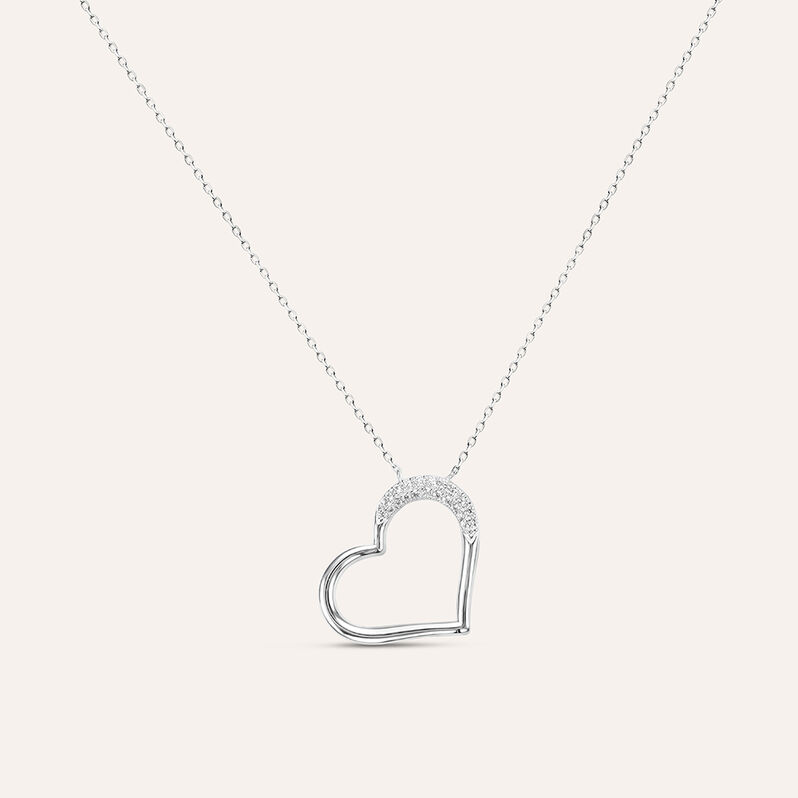Collana Claire Oro Bianco Cubic Zirconia - Spannringe Damen | OROVIVO