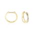 GIANA Damen Creolen Gold 585 (14 Karat) Diamant Wei&szlig; 0,12 ct