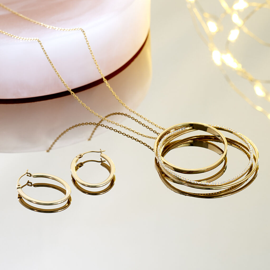 Damen Halskette Silber 925 Vergoldet Zirkonia - Halsketten Damen | OROVIVO