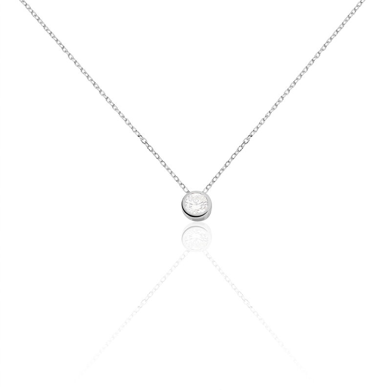 Damen Halskette Weißgold 375 Zirkonia - Halsketten Damen | OROVIVO