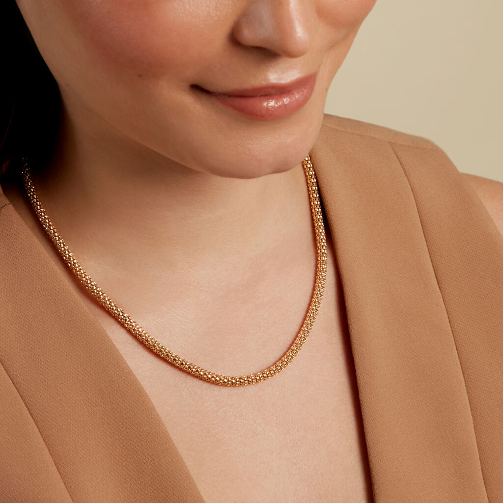 MARI Damen Collier Silber vergoldet 925 B 4,3 mm