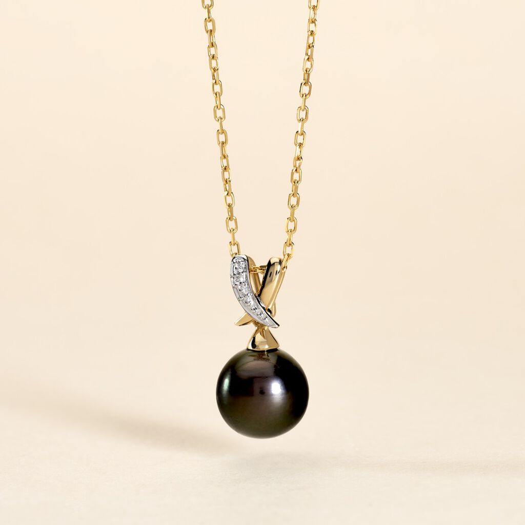 Pendentif Or Jaune   Et Perle - Spannringe Damen | OROVIVO