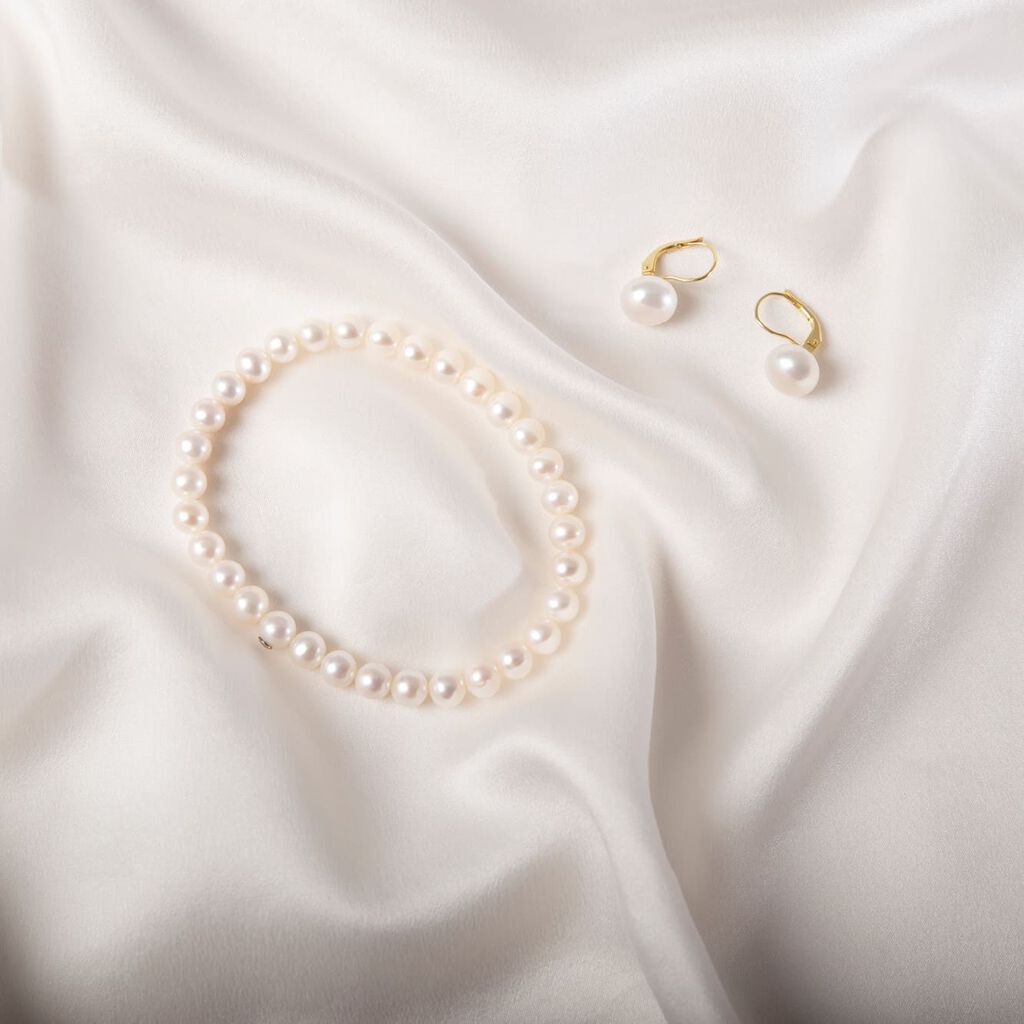 GRACE Damen Armband Sonstige Wei&szlig; Zuchtperle Perlmutt