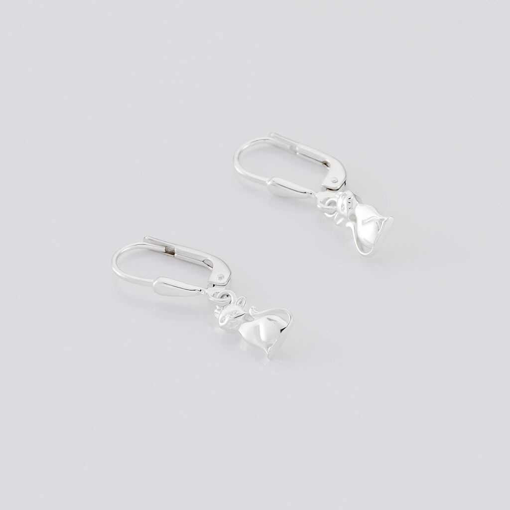 SAANVI Kinder Ohrringe Lang Silber 925 Katze