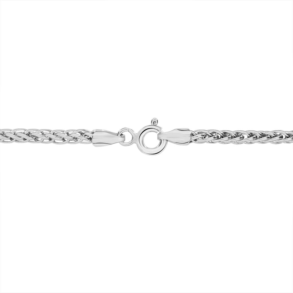 Collier Jany Maille Palmier Or Blanc - Spannringe Damen | OROVIVO