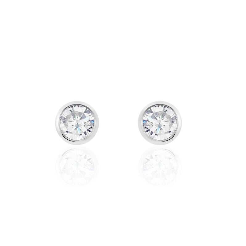 Ohrstecker Silber 925 Zirkonia 4mm - Ohrstecker Damen | OROVIVO