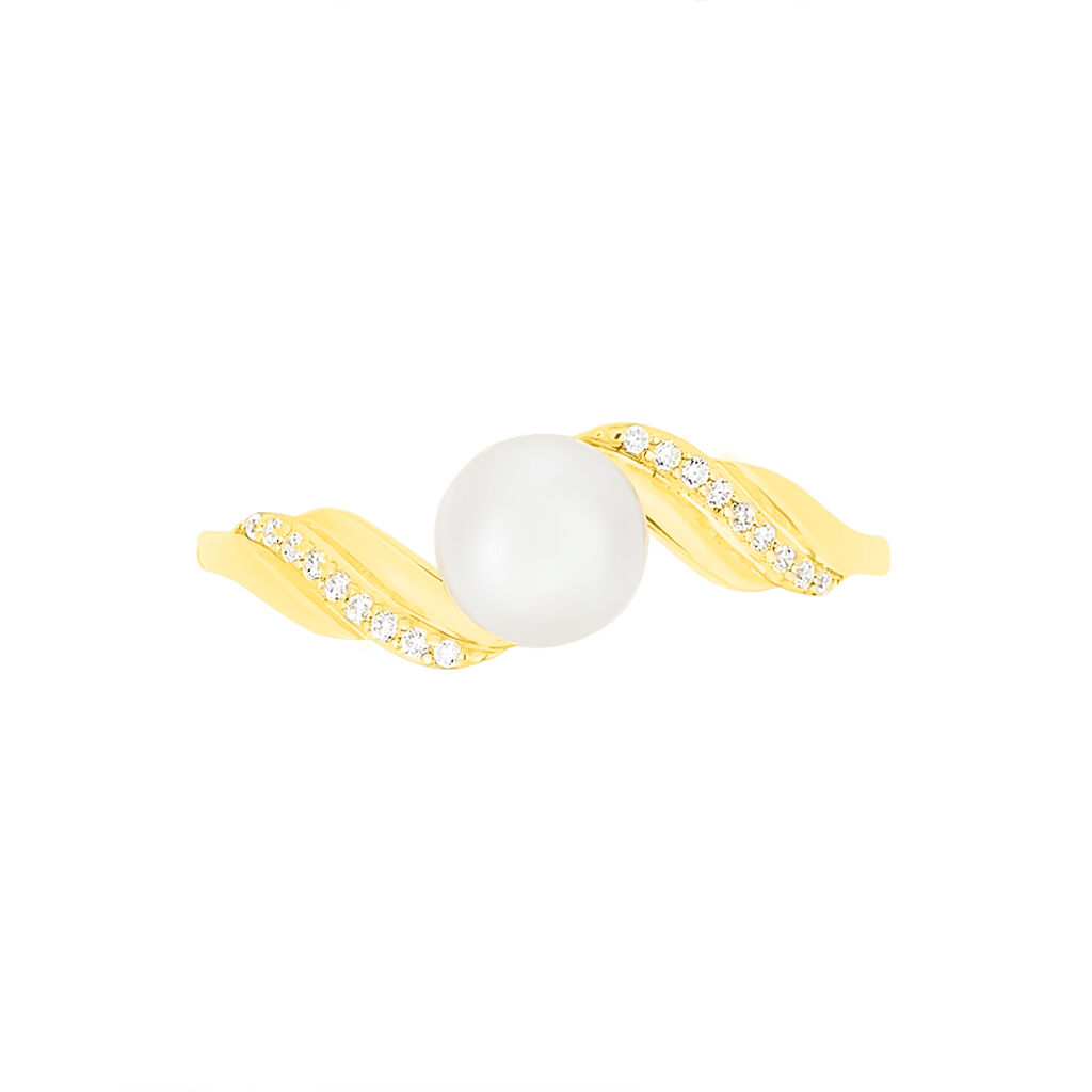 Damen Ring Gold 375 Zuchtperle Perlmutt Antoinette  - Solitärringe Damen | OROVIVO
