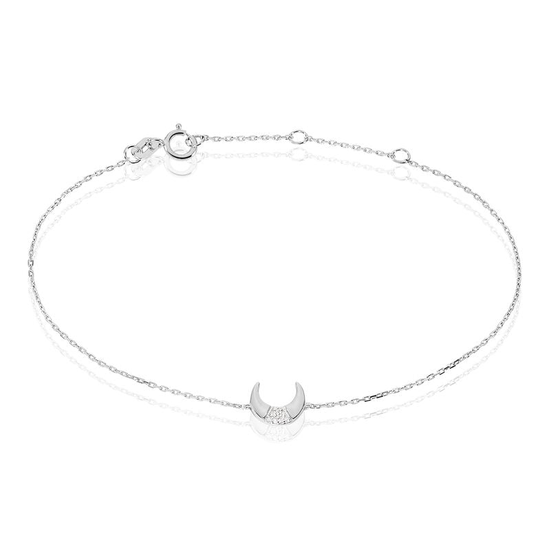 Bracelet Or Weiss Emma Croissant De Lune - Spannringe Damen | OROVIVO