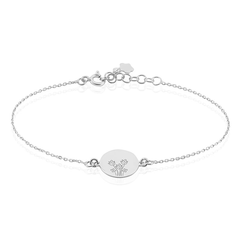 Bracelet Argent Rhodie Florine Fleur - Spannringe Damen | OROVIVO